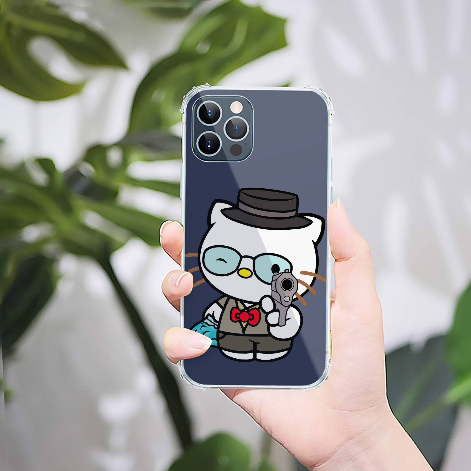 （画像用） Hello Kitty ハローキティ 【iPhone 12シリーズ対応】透明スマホケース（クリアソフトケース）